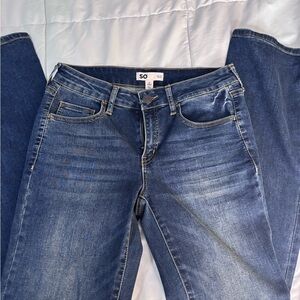 SO Women's Classic Blue Straight Leg Jeans